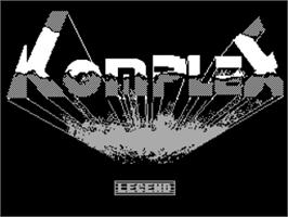 Title screen of Komplex on the Sinclair ZX Spectrum.
