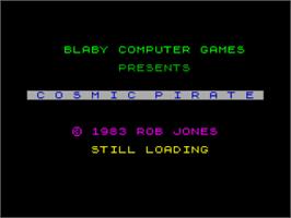 Title screen of Kosmic Pirate on the Sinclair ZX Spectrum.