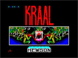 Title screen of Kraal on the Sinclair ZX Spectrum.