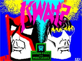 Title screen of Kwah! on the Sinclair ZX Spectrum.