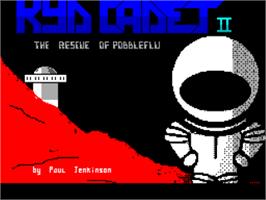 Title screen of Kyd Cadet 2 - The Rescue Of Pobbleflu on the Sinclair ZX Spectrum.