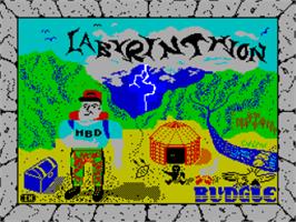 Title screen of Labyrinthion on the Sinclair ZX Spectrum.