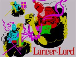 Title screen of Lancer Lords on the Sinclair ZX Spectrum.