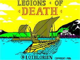 Title screen of Legions Of Death on the Sinclair ZX Spectrum.