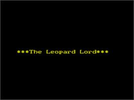 Title screen of Leopard Lord on the Sinclair ZX Spectrum.
