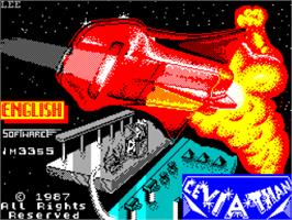 Title screen of Leviathan on the Sinclair ZX Spectrum.