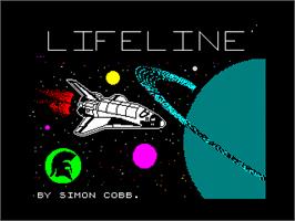 Title screen of Lifeline on the Sinclair ZX Spectrum.