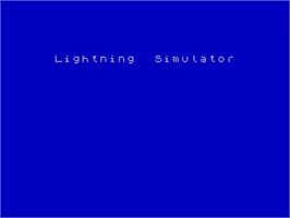 Title screen of Lightning Simulator - Intro on the Sinclair ZX Spectrum.