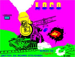 Title screen of Loco on the Sinclair ZX Spectrum.