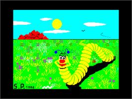 Title screen of Lombrix on the Sinclair ZX Spectrum.