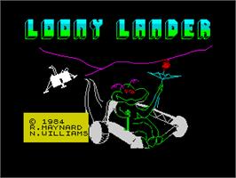 Title screen of Loony Lander on the Sinclair ZX Spectrum.