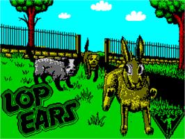 Title screen of Lop Ears on the Sinclair ZX Spectrum.