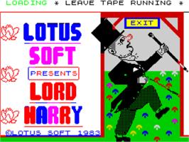 Title screen of Lord Harry on the Sinclair ZX Spectrum.