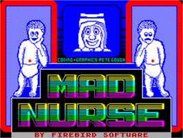 Title screen of Mad Nurse on the Sinclair ZX Spectrum.
