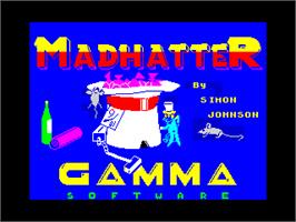 Title screen of Madhatter on the Sinclair ZX Spectrum.