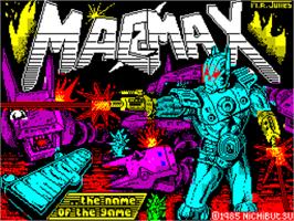 Title screen of Mag Max on the Sinclair ZX Spectrum.