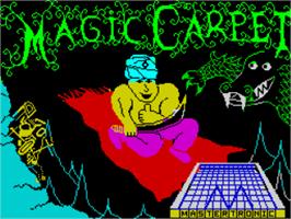 Title screen of Magic Carpet on the Sinclair ZX Spectrum.