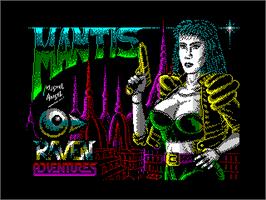 Title screen of Mantis 1 on the Sinclair ZX Spectrum.