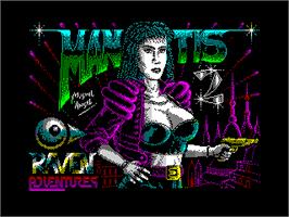 Title screen of Mantis 2 on the Sinclair ZX Spectrum.