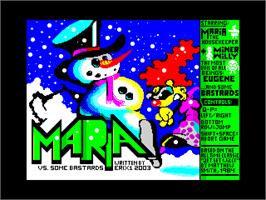 Title screen of Maria vs. Some Bastards on the Sinclair ZX Spectrum.