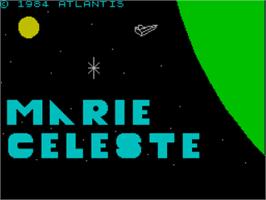 Title screen of Marie Celeste on the Sinclair ZX Spectrum.