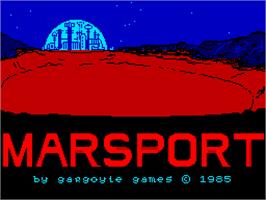 Title screen of Marsport on the Sinclair ZX Spectrum.