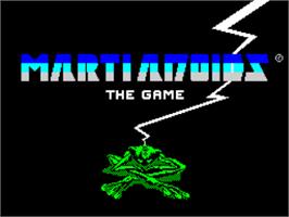 Title screen of Martianoids on the Sinclair ZX Spectrum.