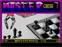 Title screen of Master Chess (Mastertronic) on the Sinclair ZX Spectrum.