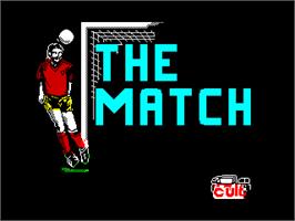 Title screen of Match, The on the Sinclair ZX Spectrum.