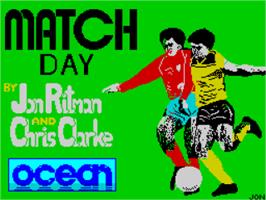 Title screen of Match Day on the Sinclair ZX Spectrum.