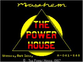 Title screen of Mayhem on the Sinclair ZX Spectrum.