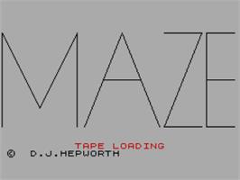 Title screen of Maze on the Sinclair ZX Spectrum.