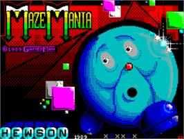 Title screen of Maze Mania on the Sinclair ZX Spectrum.