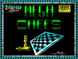 Title screen of Megachess on the Sinclair ZX Spectrum.
