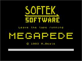 Title screen of Megapede on the Sinclair ZX Spectrum.