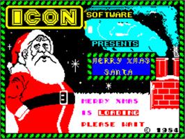 Title screen of Merry Xmas Santa on the Sinclair ZX Spectrum.