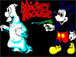 Title screen of Mickey Mouse: The Computer Game on the Sinclair ZX Spectrum.