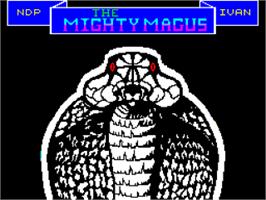 Title screen of Mighty Magus on the Sinclair ZX Spectrum.