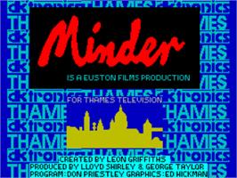 Title screen of Minder on the Sinclair ZX Spectrum.
