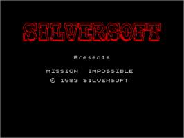 Title screen of Mission Impossible on the Sinclair ZX Spectrum.