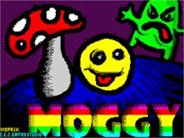 Title screen of Moggy on the Sinclair ZX Spectrum.