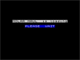 Title screen of Molar Maul on the Sinclair ZX Spectrum.