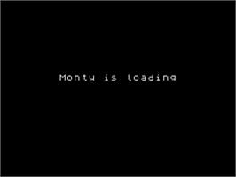 Title screen of Moley Christmas on the Sinclair ZX Spectrum.