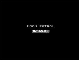 Title screen of Moon Patrol on the Sinclair ZX Spectrum.