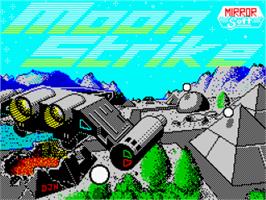 Title screen of Moon Strike on the Sinclair ZX Spectrum.
