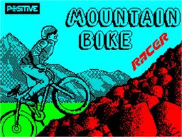 Title screen of Mountain Bike Racer (Positive) on the Sinclair ZX Spectrum.