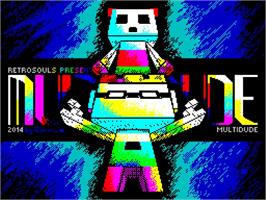 Title screen of Multidude on the Sinclair ZX Spectrum.