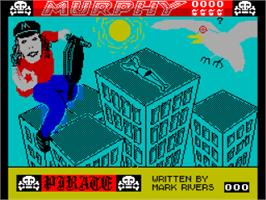 Title screen of Murphy on the Sinclair ZX Spectrum.