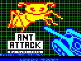 Title screen of Mutant Ant Attack on the Sinclair ZX Spectrum.