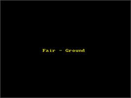 Title screen of Mysterious Fairground on the Sinclair ZX Spectrum.